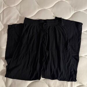 Target Black Wide Leg Lounge Pants Drawstring Waist